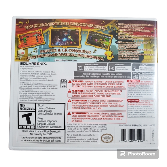 Nintendo 3DS - Theatrhythm Final Fantasy Curtain Call ,no manual - Picture 2 of 5